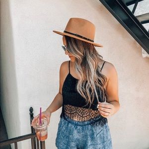 Black top, worn once for picture